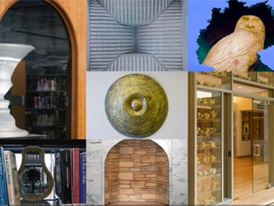 collage of six public art pieces by Mel Chin